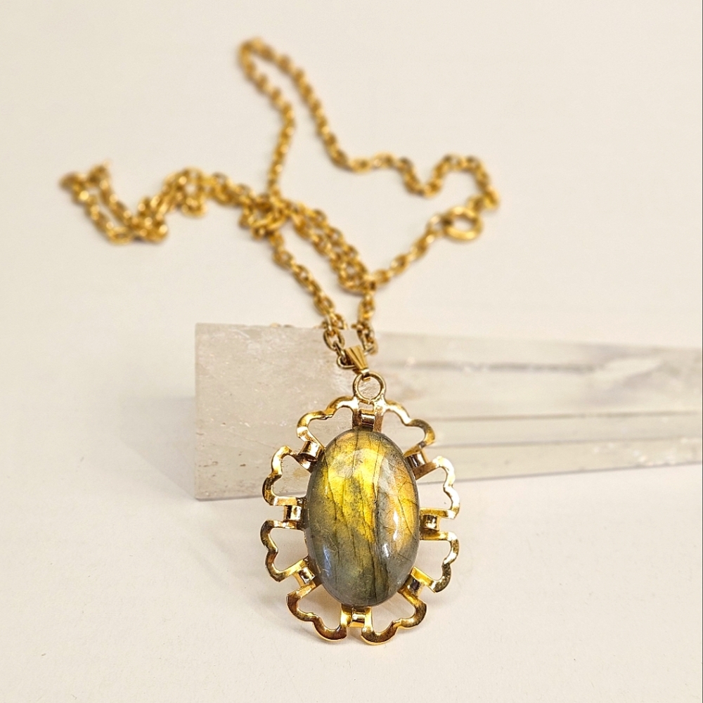 Hand Crafted Labradorite Stone Necklace